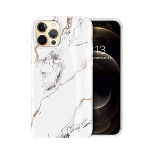 iPhone 12 Pro Max Marble Shockproof Silicone Bumper Case