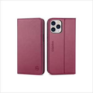 iPhone 12 Pro Max Protective Genuine Leather Wallet Cover Case