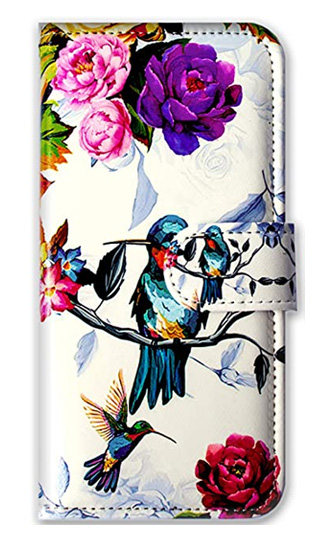 Elegant Hummingbird In Flowers Leather FlipiPhone 12 Pro Max Case with Card Holder