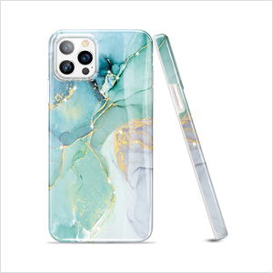 iPhone 12 Pro Max Gold Glitter Marble Shockproof Silicone Case