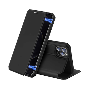 iPhone 12 Pro Max A-Grade Leather Flip Case Cover with Magnetic Closure