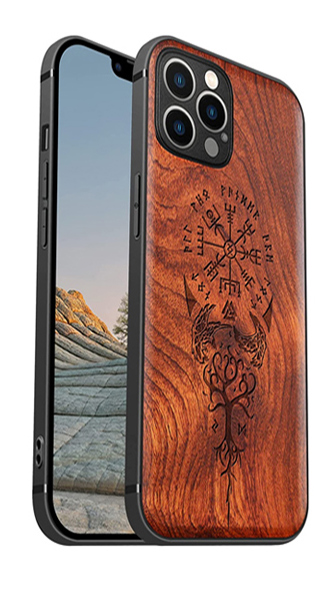 Magnetic Wood Case Shockproof Hybrid MagSafe iPhone 12 Pro Max Case