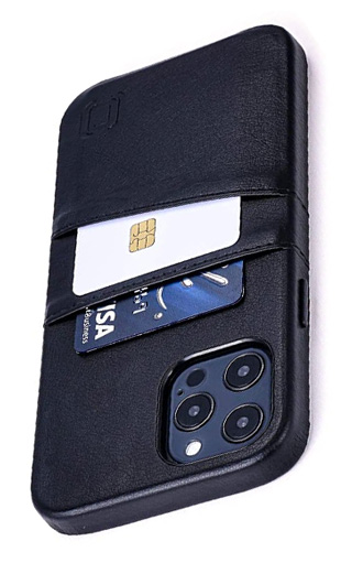 4.	Protective MagSafe Smooth Synthetic Leather iPhone 12 Pro Max Case with Card Holder