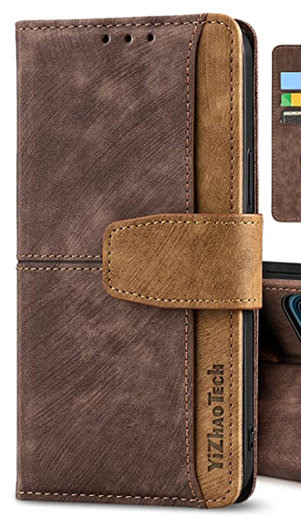 Rugged Brown PU Leather Book Styled iPhone 12 Pro Max Wallet Case