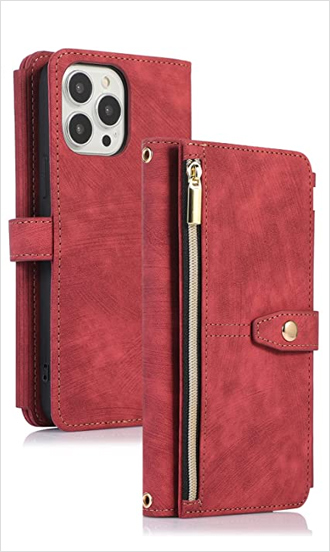 Vintage Premium Faux Leather iPhone 12 Pro Max Cover Case with Card Slots